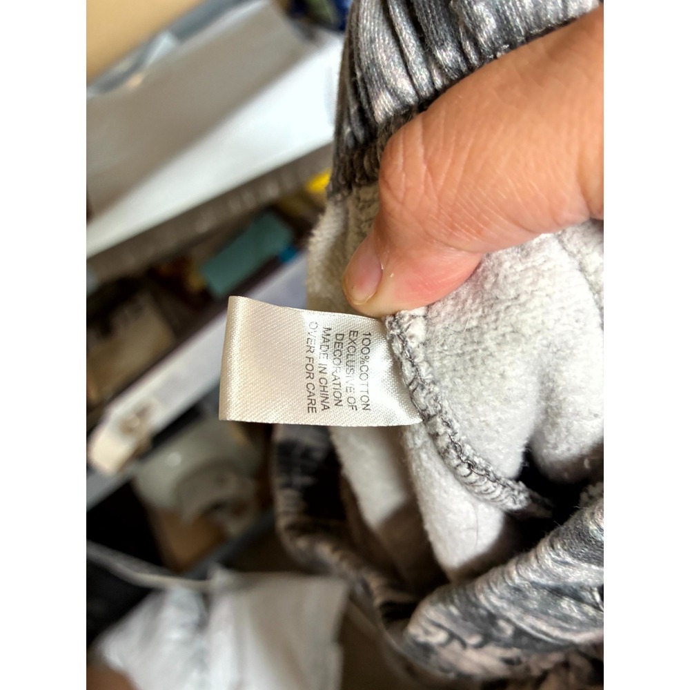 PacSun Sweatpants Mens Small Gray Woodland Camouflage Straight Leg Drawstring - Picture 13 of 15